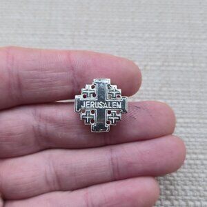 Sterling Silver Jerusalem Cross Style Pin A5034